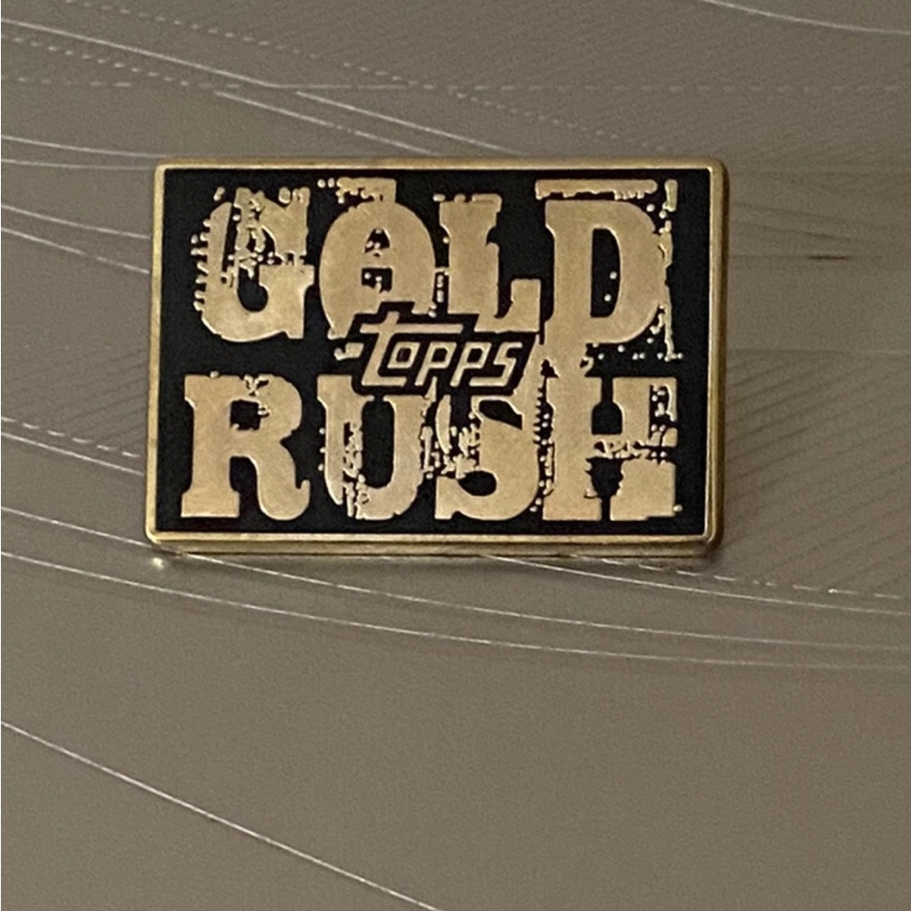 RARE 2012 Collectible TOPPS Baseball Gold Rush Promo Hat, Lapel Pin